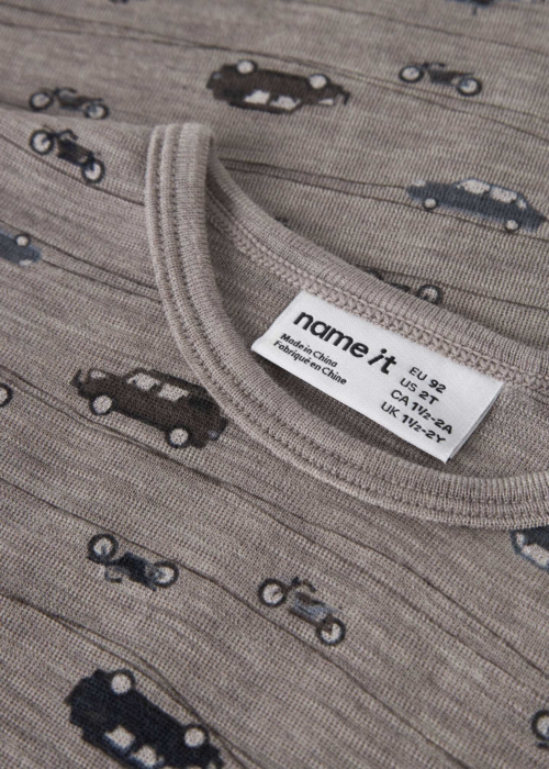 Name It Mini Merino vilnos termo marškinėliai Wang Wool Rib