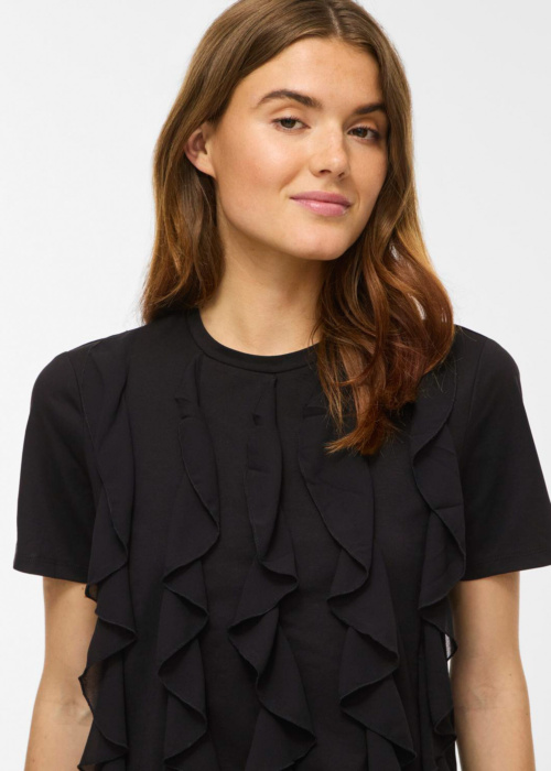 Vila Šv marškinėliai Orda O-Neck Flounce