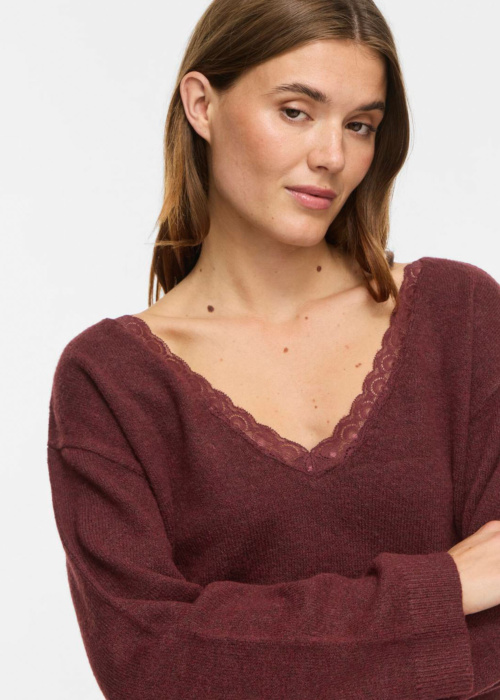 Vila megztinis Liga V-Neck Rev Lace
