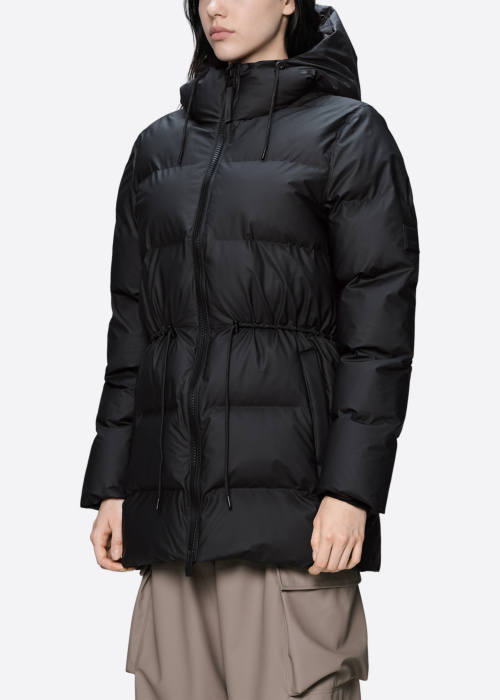 Rains dygsniuota žiemine striuke Alta Long Puffer String W3T4