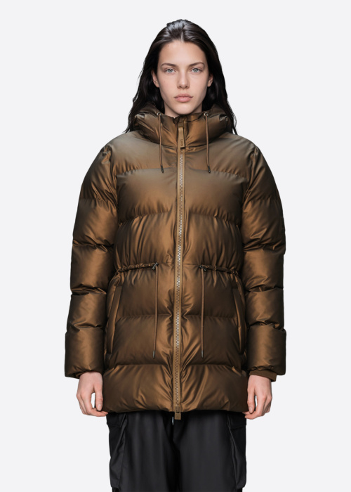 Rains dygsniuota žiemine striuke Alta Long Puffer String W3T4