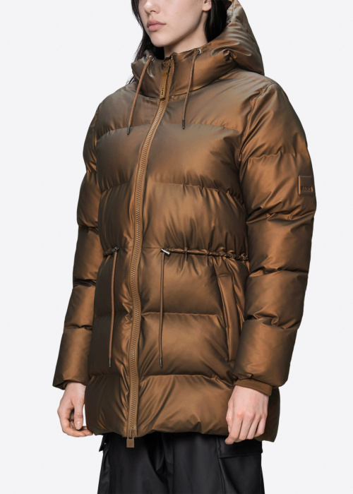 Rains dygsniuota žiemine striuke Alta Long Puffer String W3T4