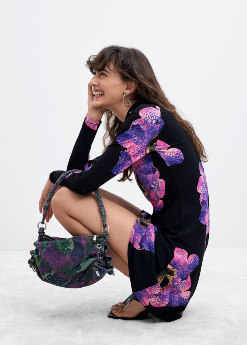 Desigual megzta suknelė Orchidpurple Lacroix
