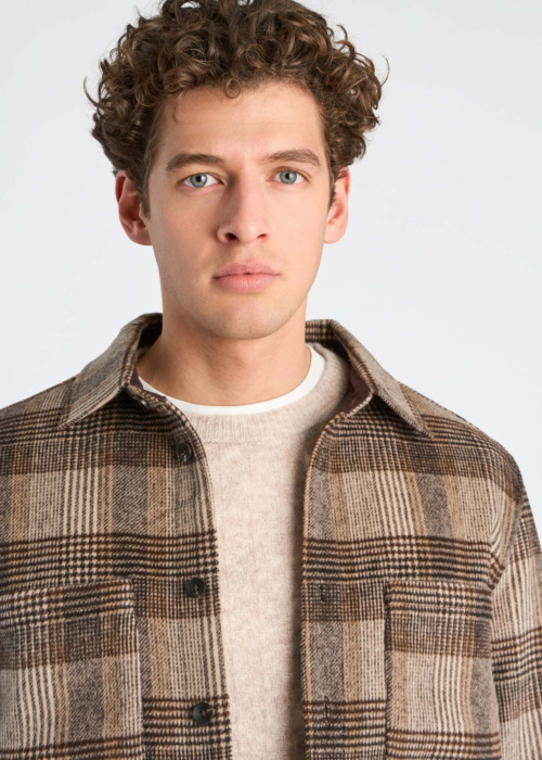 Lindbergh Villane švarkas Brushed Check Overshirt