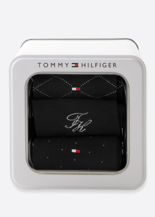 Tommy Hilfiger kojinės Monogram 3 Pack dovanų dėžutėje