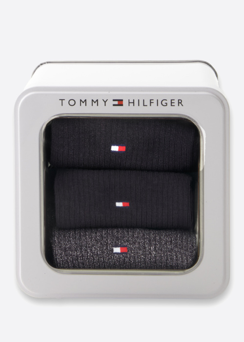 Tommy Hilfiger kojinės Short Lurex 3 Pack dovanų dėžutėje