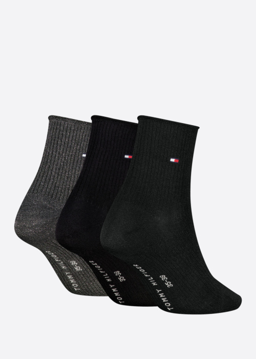 Tommy Hilfiger kojinės Short Lurex 3 Pack dovanų dėžutėje