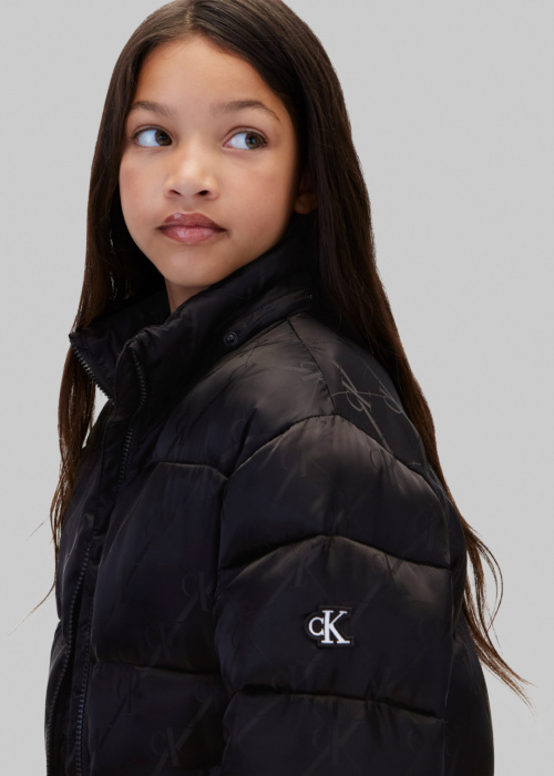 Calvin Klein dygsniuota žiemine striuke Logotipas Jacquard