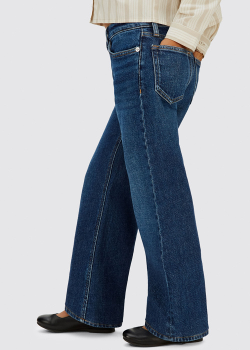 Calvin Klein džinsai Hr Wide Leg Auth Dark Bl Dnm