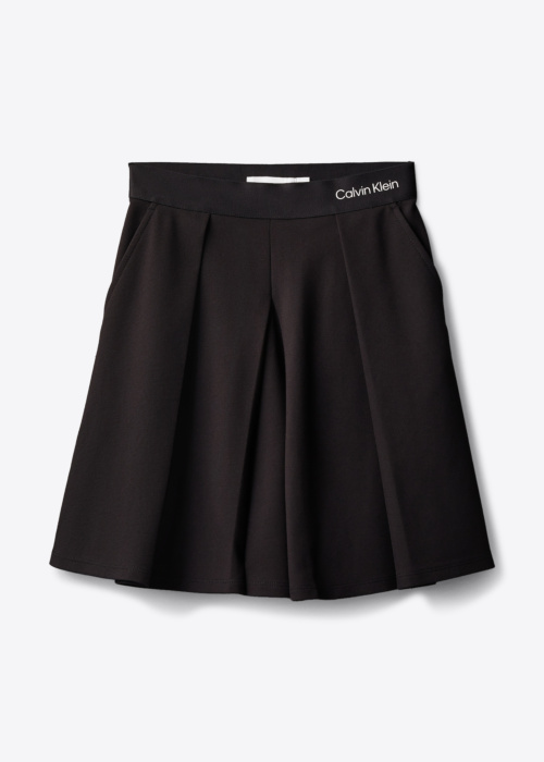 Calvin Klein sijonas Logotipas Tape Pleated Punto