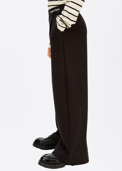 Calvin Klein kelnės Logotipas Tape Wide Leg Punto