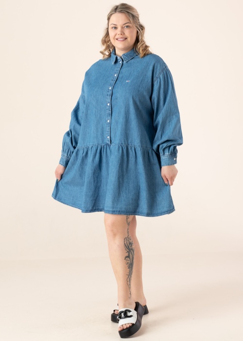 Tommy Jeans marškinėlis-suknelė Chambray