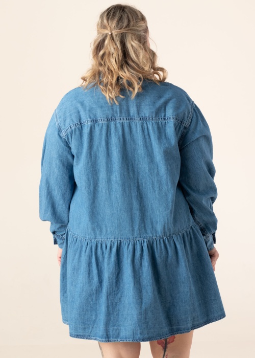 Tommy Jeans marškinėlis-suknelė Chambray