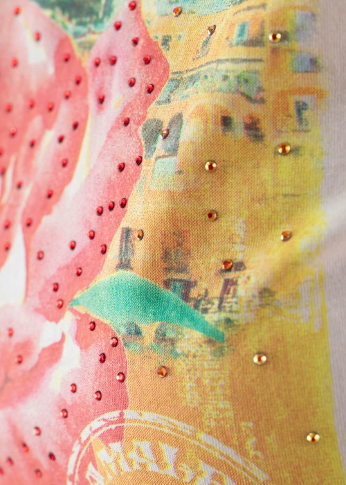 Guess marškinėliai Positano Rose