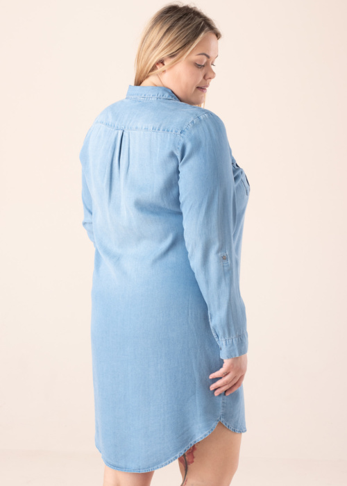 Vero Moda Curve džinsinė suknelė Sigga Ls Short Dress Mix Ga Cur