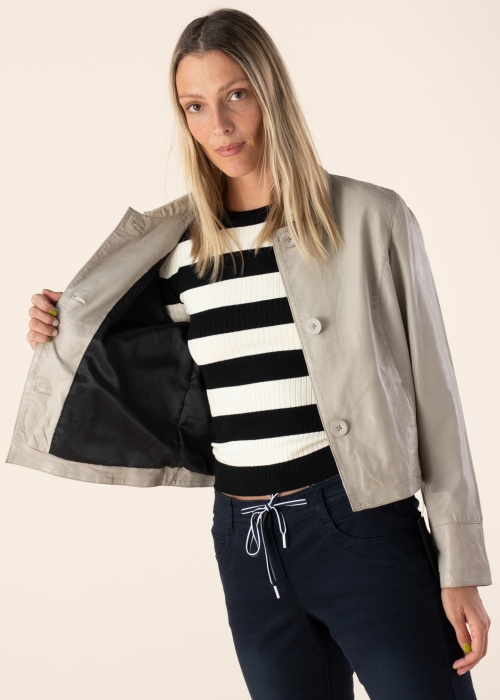 Saki odinė striukė Thea