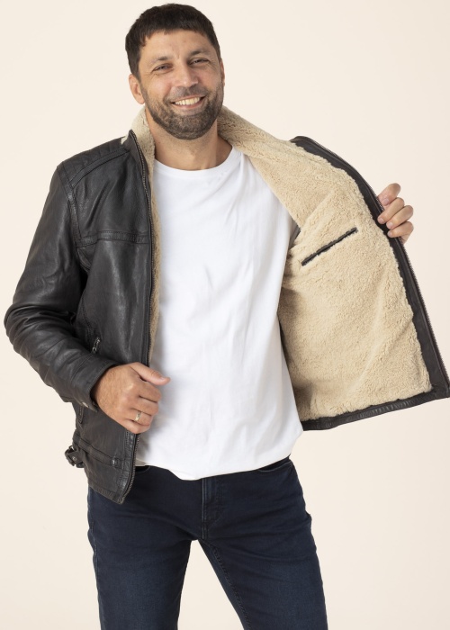 Saki odinė striukė Lance