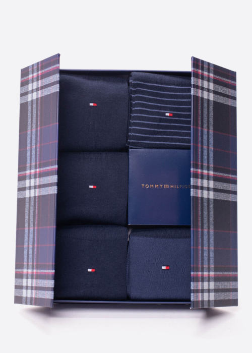 Tommy Hilfiger kojinės Stripe 5 Pack dovanų dėžutėje