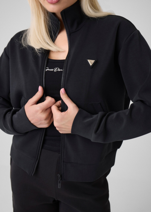 Guess džemperis Olympe High Neck Full Zip