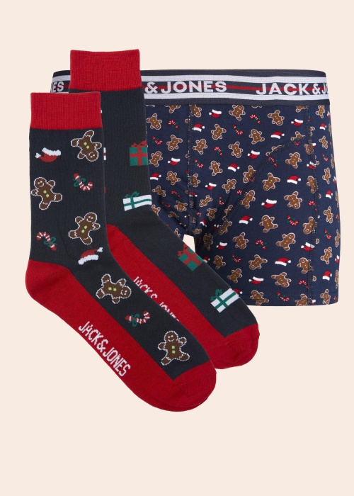 Jack & Jones šortukai ir kojinės dovanų dėžutėje Gingerman