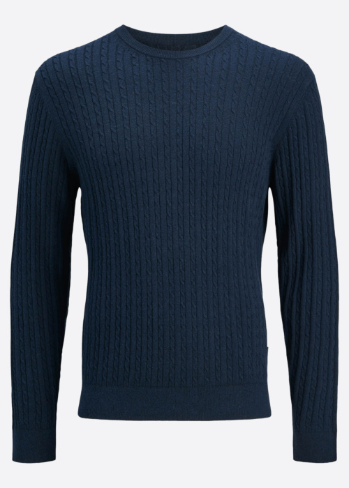 Jack & Jones megztinis Emil Knit Cable Crew Neck