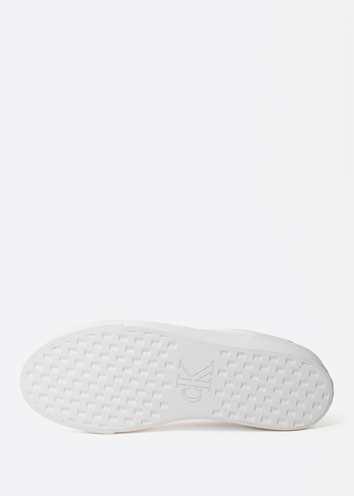 Calvin Klein laisvalaikio batai Vulc Flatf Lth Silver Logotipas Tag