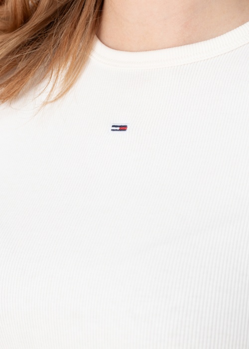 Tommy Jeans marškinėliai Tjw Slim Essential Rib Ls