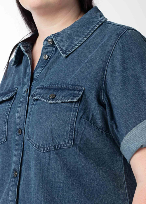 Vero Moda Curve džinsinė suknelė Jennie Ss Short Denim Dress Cur
