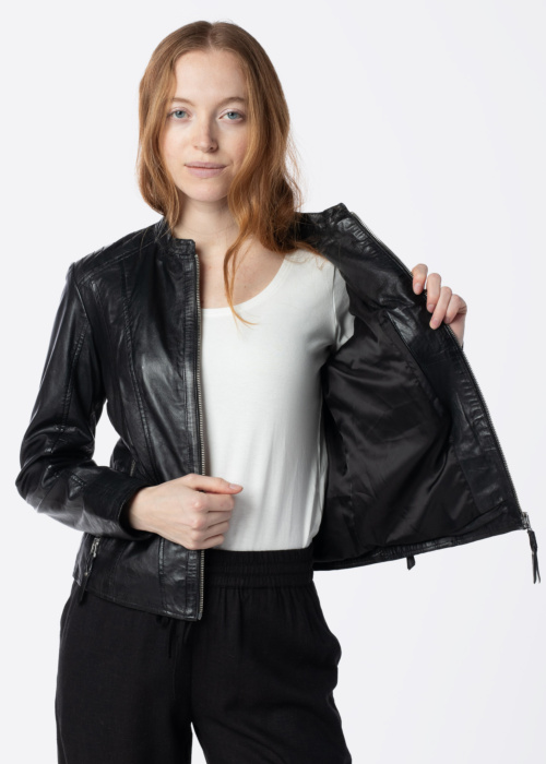 Saki odinė striukė Dara