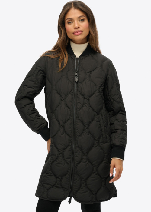 SuperDry pavasario-rudens paltas Longline Quilted Liner