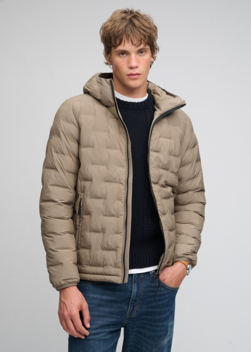 SuperDry dygsniuota pavasario-rudens striuke Hooded Heat Weld Padded