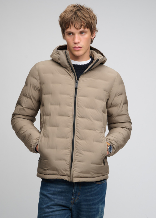 SuperDry dygsniuota pavasario-rudens striuke Hooded Heat Weld Padded
