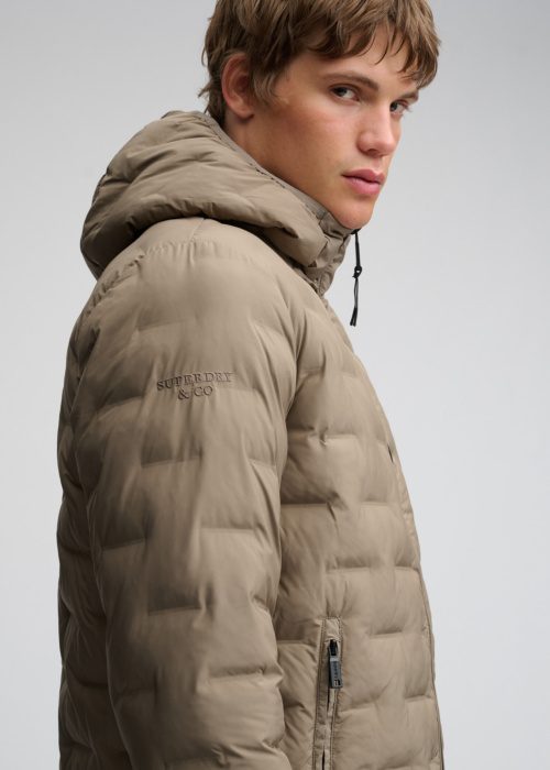 SuperDry dygsniuota pavasario-rudens striuke Hooded Heat Weld Padded