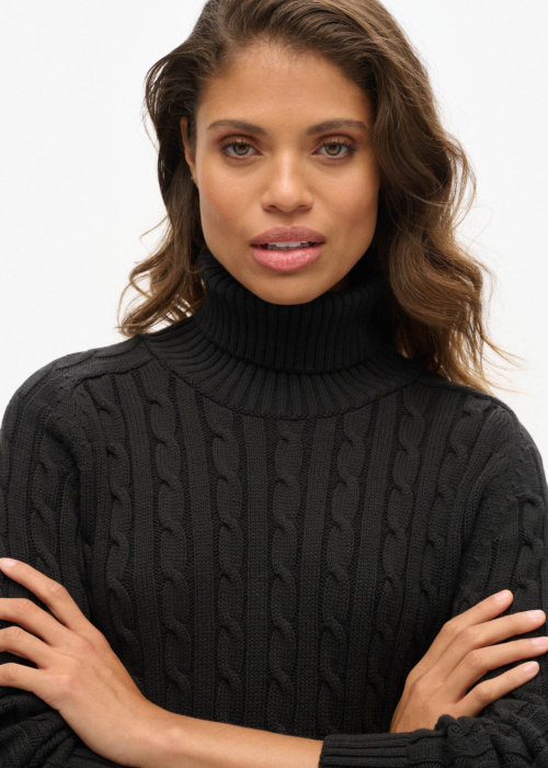 SuperDry megztinis Slouchy Cable Roll Neck