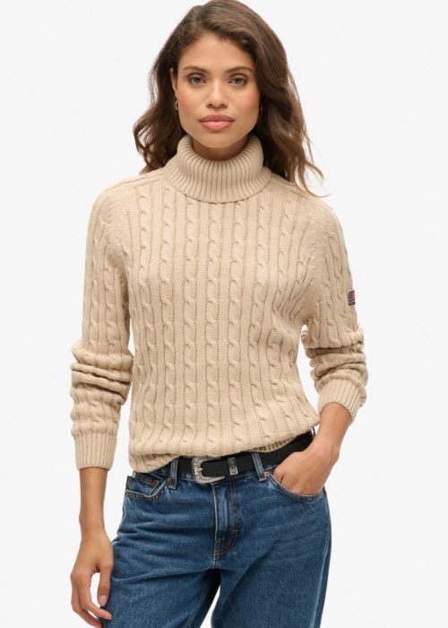 SuperDry megztinis Slouchy Cable Roll Neck