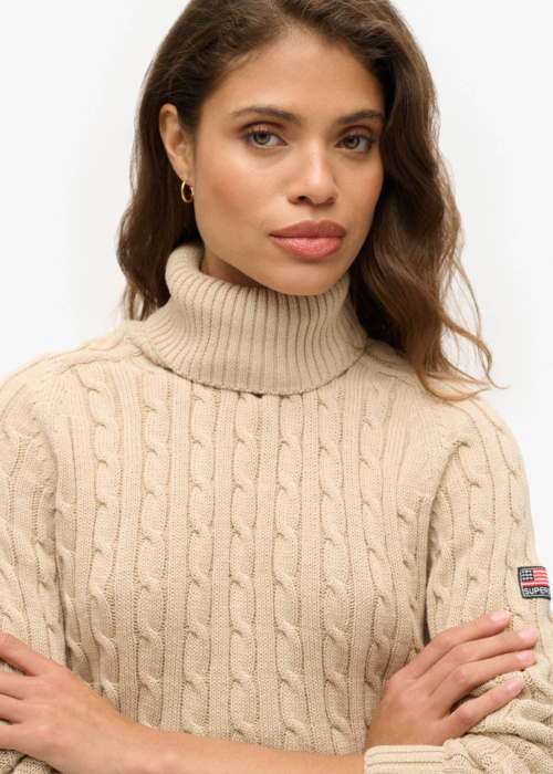 SuperDry megztinis Slouchy Cable Roll Neck