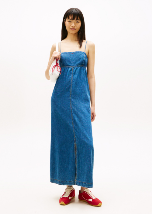 Tommy Jeans džinsinė suknelė Chambray