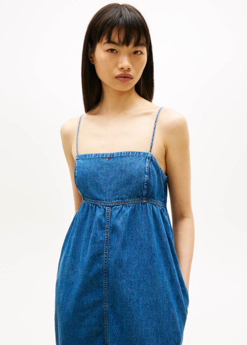 Tommy Jeans džinsinė suknelė Chambray