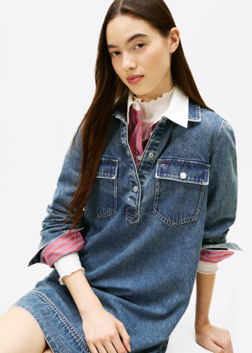 Tommy Jeans džinsinė suknelė