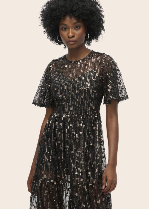 SuperDry formali suknelė Volume Tiered Mesh