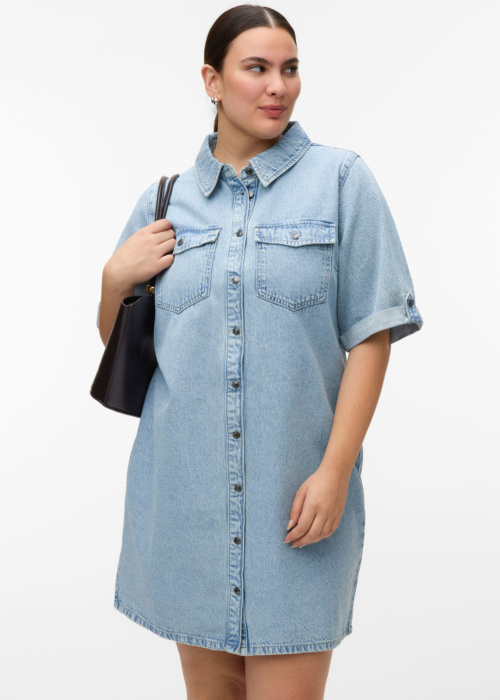 Vero Moda Curve džinsinė suknelė Jennie