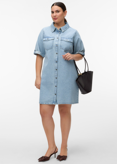 Vero Moda Curve džinsinė suknelė Jennie