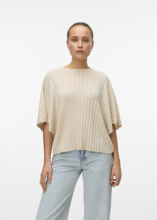 Vero Moda palaidinė Barbadosas Ss V-back megztinis Ga Se