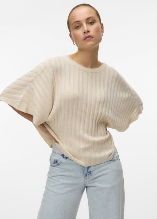 Vero Moda palaidinė Barbadosas Ss V-back megztinis Ga Se