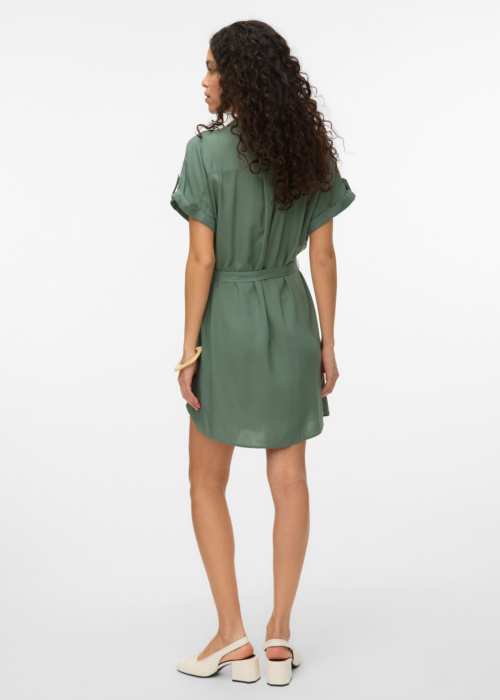Vero Moda marškinėlis-suknelė Bumpy Ss Short Shirt Dress Wvn