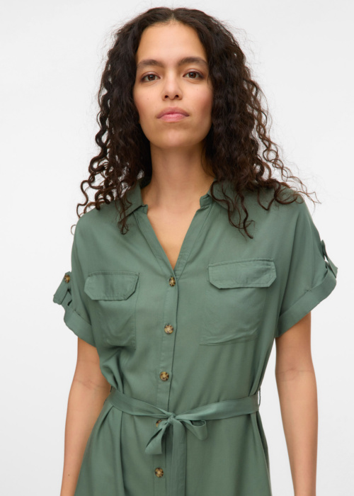 Vero Moda marškinėlis-suknelė Bumpy Ss Short Shirt Dress Wvn