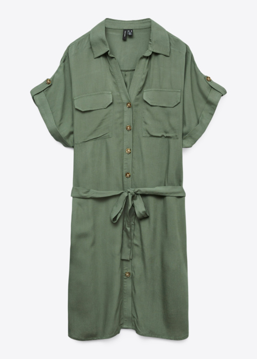 Vero Moda marškinėlis-suknelė Bumpy Ss Short Shirt Dress Wvn
