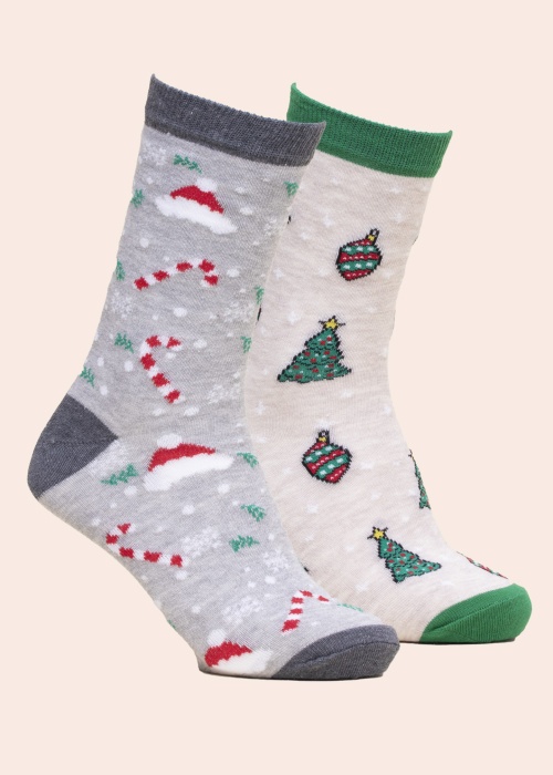 Only kojinių dovanų dėžutė 2 poros Christmas