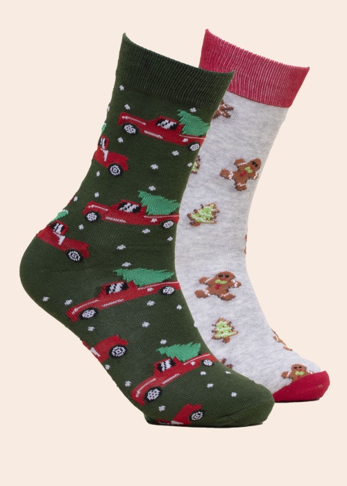 Only & Sons apatiniai jā kojinių dovanų dėžutėje 4 poro  X-mas