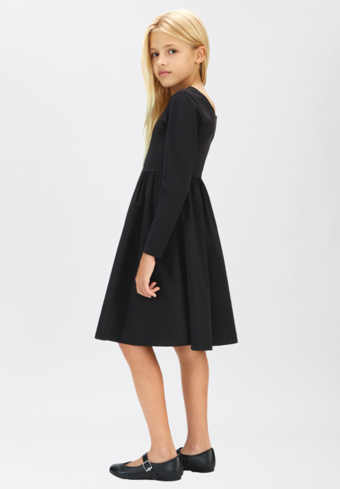 Calvin Klein suknelė Mix Media Fit Flare L/s Dress